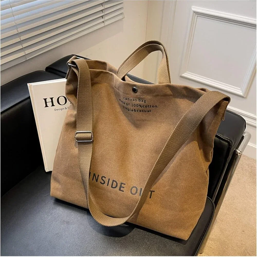 Women Canvas Tote Handbags Casual Shoulder Work Bag Crossbody Top Handle Bag Cro - Picture 3 of 7